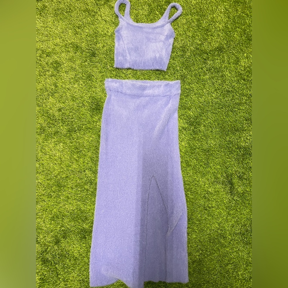 Saylor knit blue top and skirt set S worn once